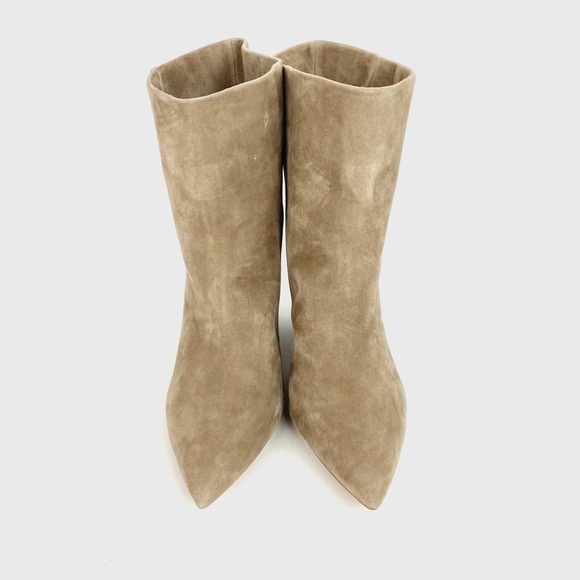 NEW Vince Camuto Suede Leather Mid Calf Boots Women's 10 M Regina Pull On Beige - Picture 6 of 9